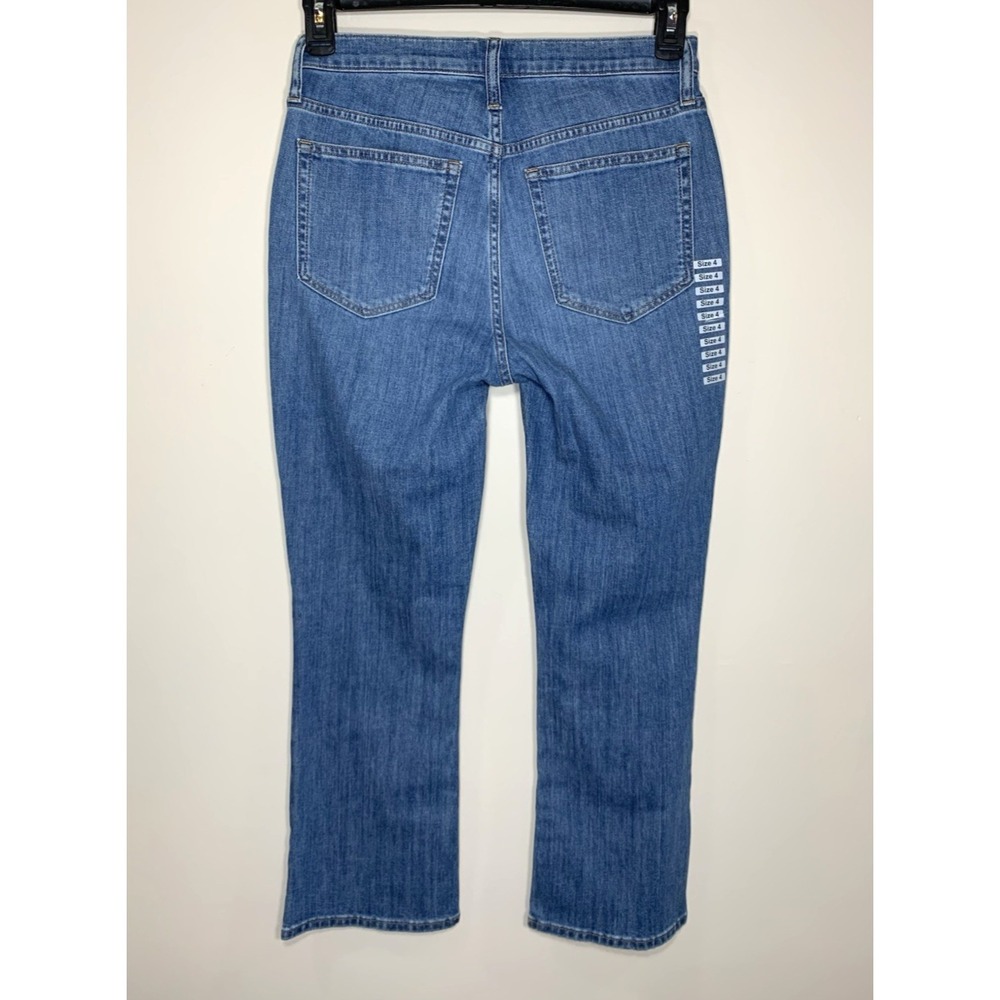 NEW J Crew Mid Rise Flare Crop Jeans Womens Size 27 Blue (actual 29x27) w/Tag - Picture 5 of 8